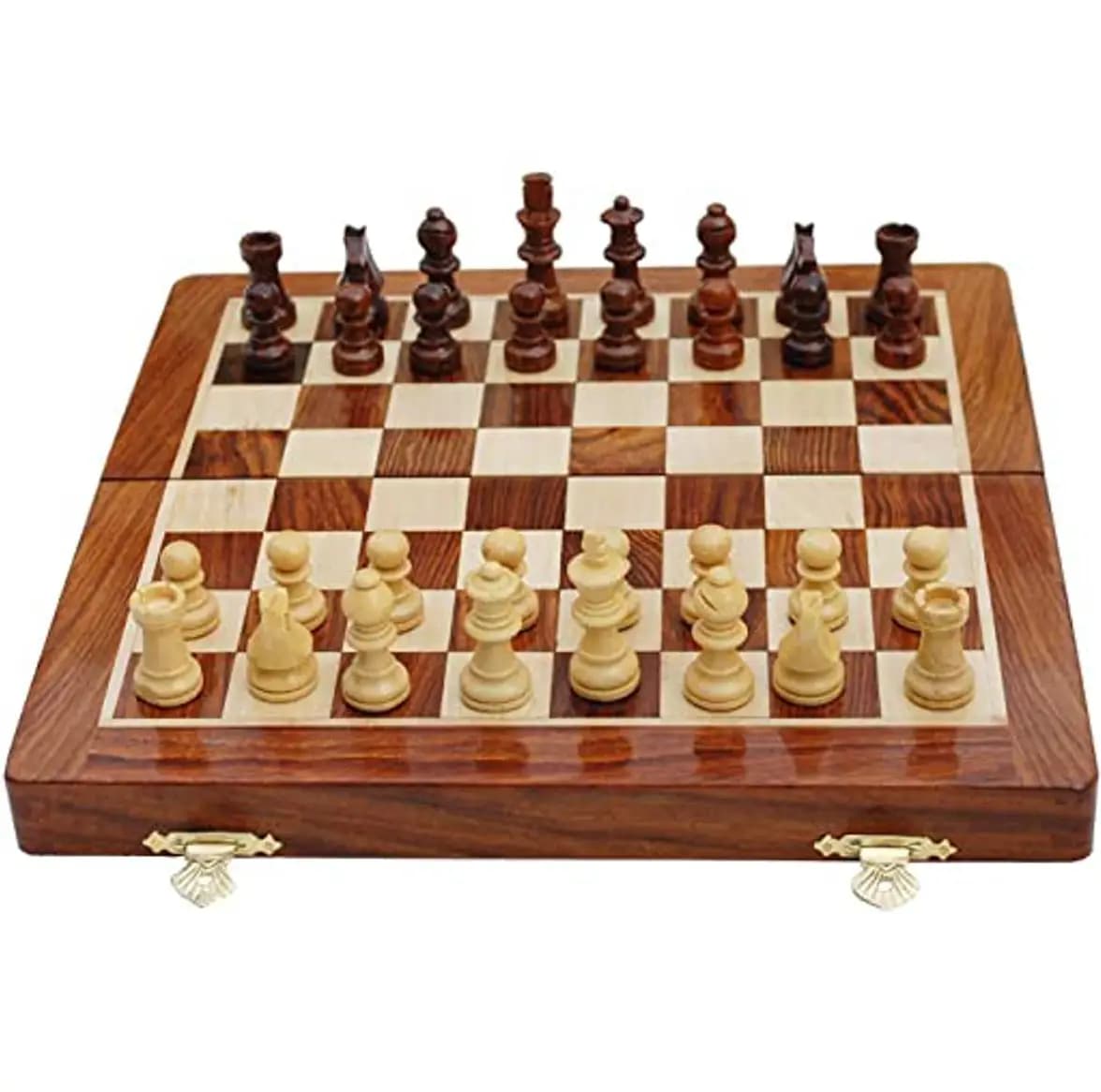 Foldable Wooden Chess Game Board Set