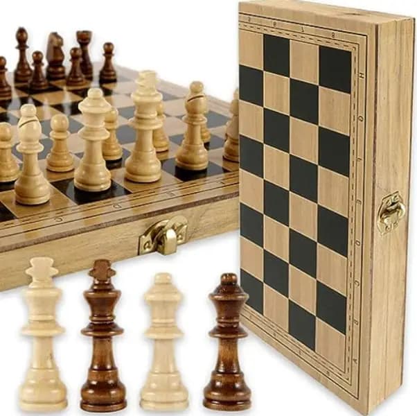 Foldable Wooden Chess Game Board Set