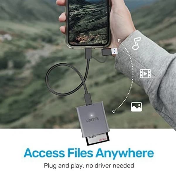 UNITEK Portable CFast Card Reader With USB 3.0 & Type C Cable