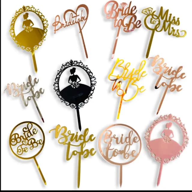Glitter Cake Topper Celebration Cupcake Topper (Multicolor)