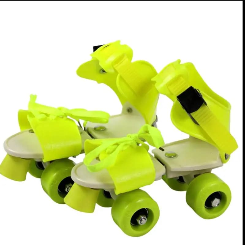 Pair of Adjustable Roller Skates Shoes 4 Wheel Skating Shoes