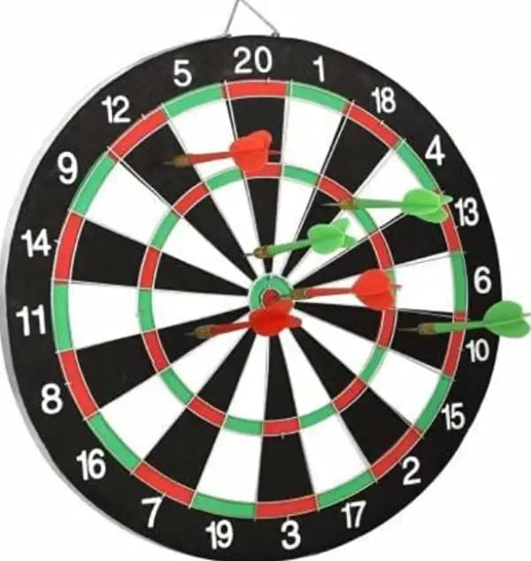 Wooden Dart Board Double Faced 12 INCH for Kids and Adults
